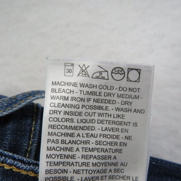 Levis Jeans Womens Size 33 Skinny High Rise 721 Medium Wash Distressed Denim - Picture 8 of 11